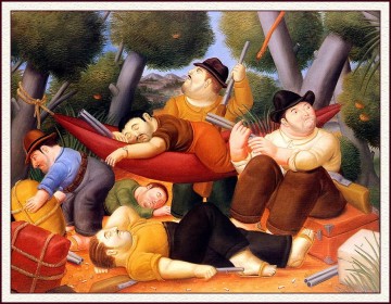 Fernando Botero Painting - Guerrilleros Fernando Botero